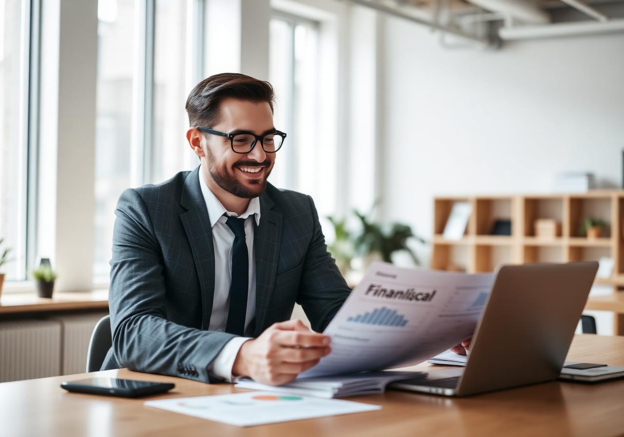 Business owner reviewing funding options